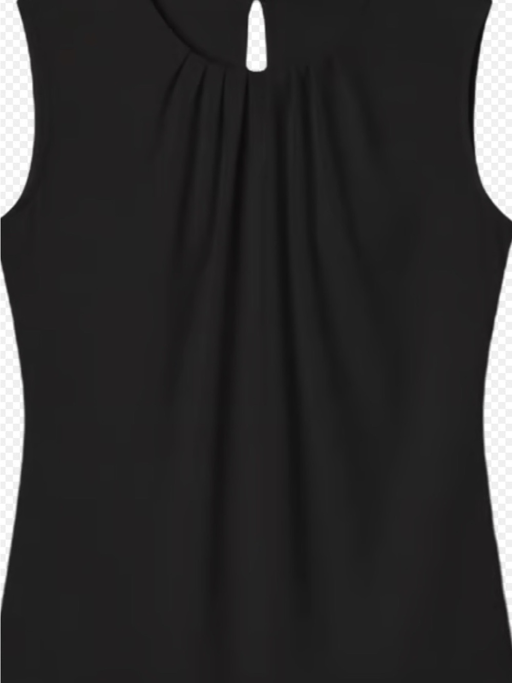Calvin Klein Black Sleeveless Keyhole Tank Top